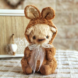 Handmade Miniature teddy bear Small bear Handmade toy Stuffed bear Artist bear Perfect gift Ooak bear Art doll