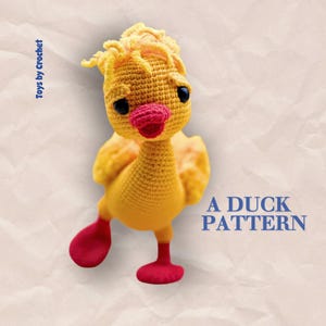 DUCK Crochet PATTERN - Cute Baby Duck crochet - Handmade Toy for Toddler  DIY -  Amigurumi Crochet  English Digital Pattern
